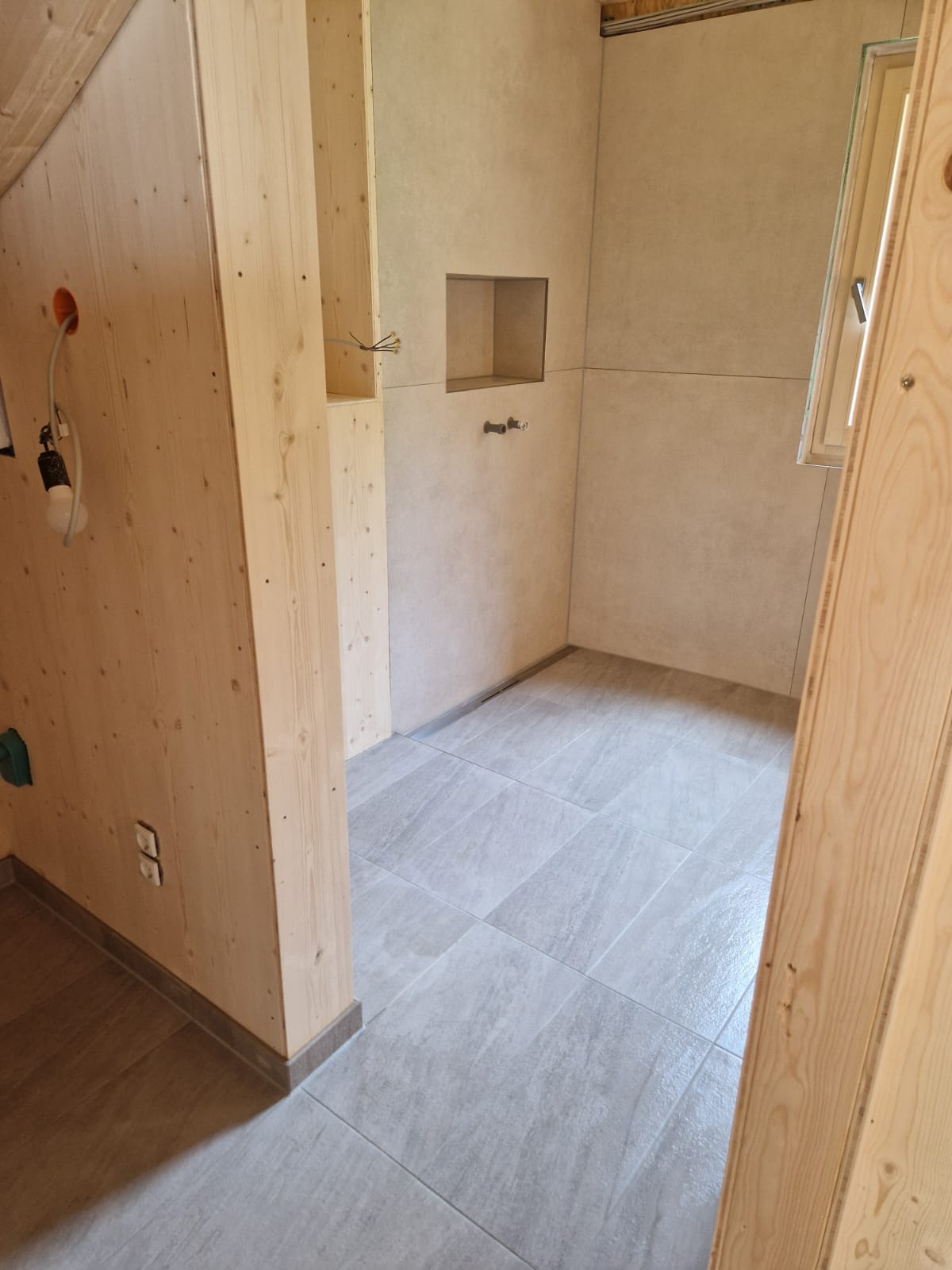 Baustelle Altenthann - Innenansicht Badmodul